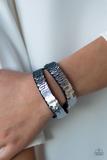 Load image into Gallery viewer, UNDER THE SEQUINS - BLUE/SILVER URBAN BRACELET