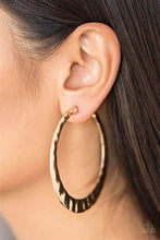 Load image into Gallery viewer, SLAYERS GONNA SLAY - GOLD POST HOOP EARRING