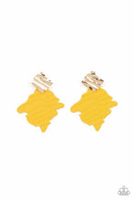 Load image into Gallery viewer, CRIMPED COUTURE - YELLOW POST EARRING