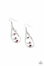 Load image into Gallery viewer, DROP DOWN DAZZLE - RED EARRING