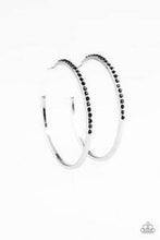 Load image into Gallery viewer, CHIC CLASSIC - BLACK POST HOOP EARRING