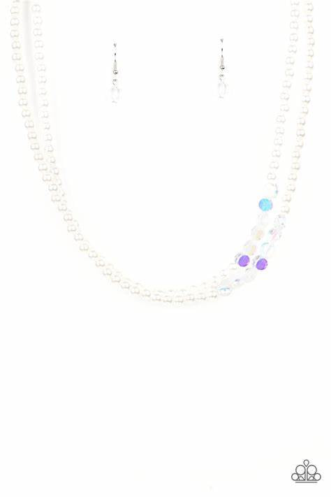 POSHLY PETITE - WHITE NECKLACE