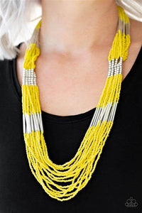 LED IT BEAD - YELLOW SEED BEAD NECKLACE