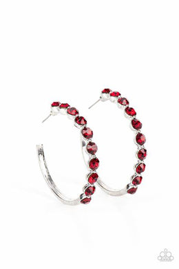 PHOTO FINISH - RED POST HOOP EARRING