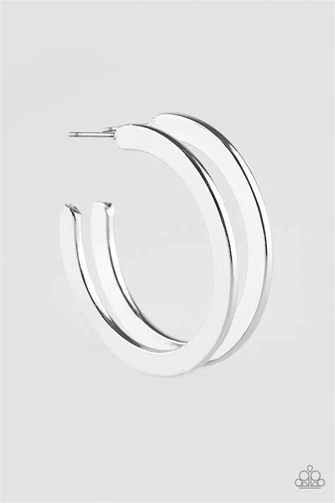 BE ALL BRIGHT - SILVER HOOP POST EARRING