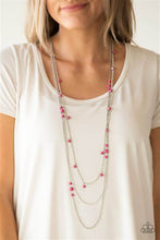 Load image into Gallery viewer, LAYING THE GROUNDWORK - PINK NECKLACE